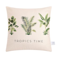 Наволочка декоративная «Этель» Tropics time, 40×40 см, велюр
