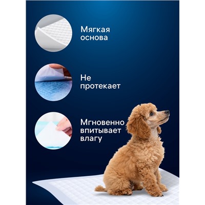 Пеленки для животных шестислойные гелевые, 60 х 45 см, (в наборе 5 шт)