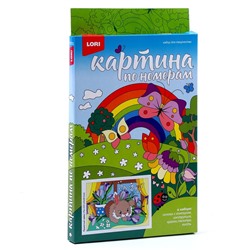 Картина по номерам для малышей «Пушистый зайка»