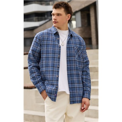 Рубашка F521-0460 grey