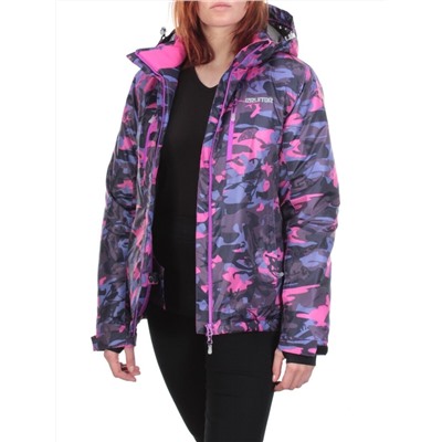 W1607-1 VIOLET PRINT Куртка горнолыжная женская ERUITOR (100 гр. холлофайбера)