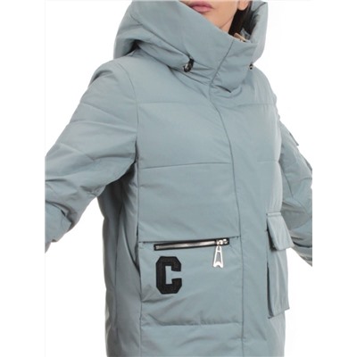 ZZM-21627 GRAY BLUE Куртка зимняя женская (150 гр. холлофайбер)