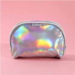 Косметичка-трапеция «В центре внимания», голографический PVC, 20 х 13 см