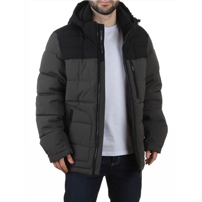 62042 DK. GREEN/BLACK Куртка мужская зимняя (200 гр. холлофайбер)