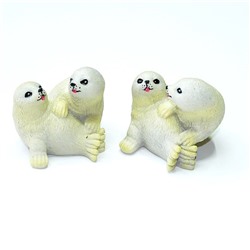 Нерпята-белячки фигурка полистоун 5*5*5 см (1уп-4шт)1шт