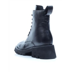 01-CG34-1 BLACK Ботинки демисезонные женские (натуральная кожа, байка)