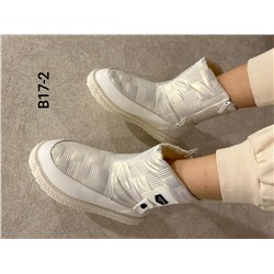 Fashion T-B17-2Z Полусапожки женские бел нейлон+иск кожа, подклад иск мех
