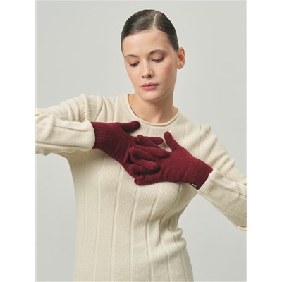 Перчатки из кашемира KW190237-D бордовые