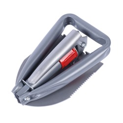 Лопата складная саперная ИРЕМЕЛЬ СПУТНИК-03 тол.1.5мм, дл.46.5см, лезвие 15.5x11.2см, термообр. углерод. сталь, 42-46°HRC, алюм. ручка, чехол/уп18