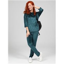 Вениса-Жаккард - костюм изумруд