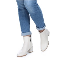 01-PCM341-2 BEIGE Ботинки демисезонные женские (натуральная кожа, байка)