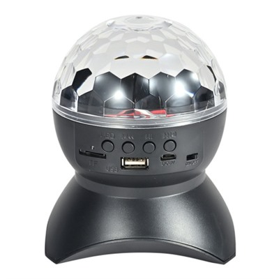 Проектор диско-шар светодиодный классический музыкальный/NA-149-7/уп 60/USB порт/слот для TF-карты/AUX разъем/Bluetooth/встроенный динамик
