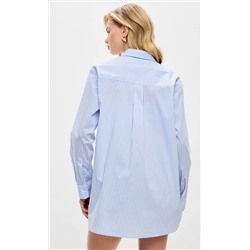 Рубашка д/р F512-1103 l.blue-white