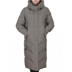 A73 GRAY/GREEN Пальто зимнее женское (200 гр. холлофайбер)