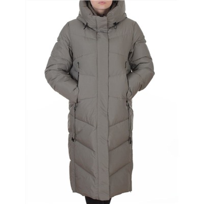 A73 GRAY/GREEN Пальто зимнее женское (200 гр. холлофайбер)