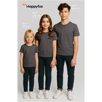 Детская однотонная футболка Happyfox