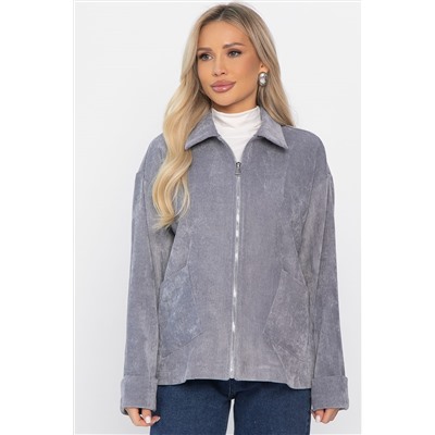 Жакет вельветовый Реджина (серый) Б14564-9М