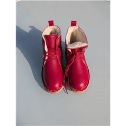Зимние ботинки из натуральной кожи от Ab.Zapatos 4619/2 Granate АКЦИЯ