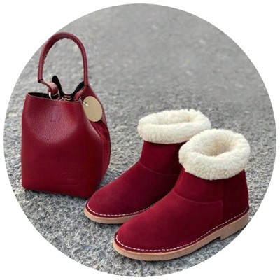 Ab.Zapatos UGY NEW R GRANATE+Pelle Doble (720) Burdeos