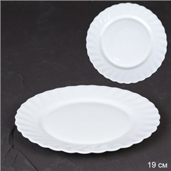 Тарелка плоская 190 мм десертная Ромашка / LXWP-75 (WHITE ) /уп 6/72/