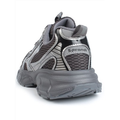 05-P247-1 BLACK/SILVER Кроссовки женские (искусственные материалы, сетка)