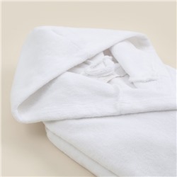 Халат махровый с капюшоном мужской SL HOME: Basic «Блан де Блан», размер XL, хлопок 100%, белый