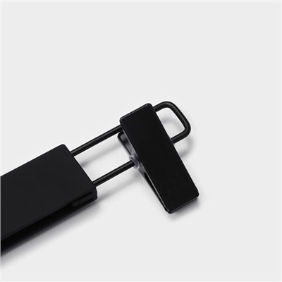 Вешалки для брюк и юбок LaDо́m Soft-touch, 32.5×13 см, 2 шт., с зажимами, чёрная