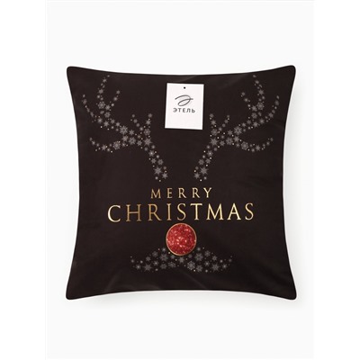 Наволочка декоративная новогодняя «Этель», 40×40 см, велюр