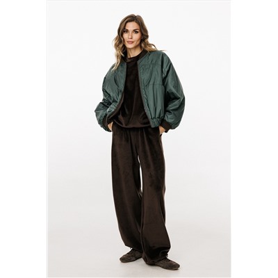 Куртка EOLA 3034 шоколад/т.изумруд