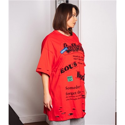 Футболка #КТ9279, красный