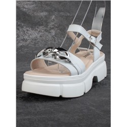 08-PED129-1 WHITE Босоножки женские (натуральная кожа)