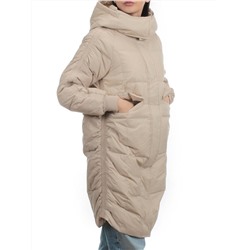 3064 BEIGE Пуховик зимний женский (80% пух, 20% перо)