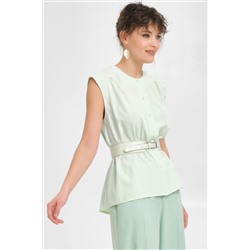 Блузка без рукавов бледно-зелёного цвета