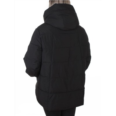 YR-6619 BLACK Куртка зимняя женская (150 гр. холлофайбер)