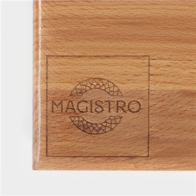 Доска разделочная Magistro, 50×30×3 см, толщина 2.5-3 см, дерево цельный массив бука