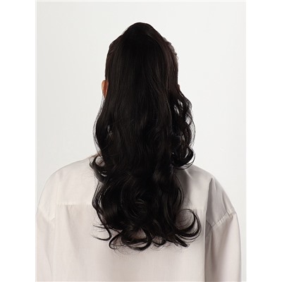 Хвост накладной, волнистый волос, на крабе, 40 см, 150 г, цвет чёрный(#HTY4В)