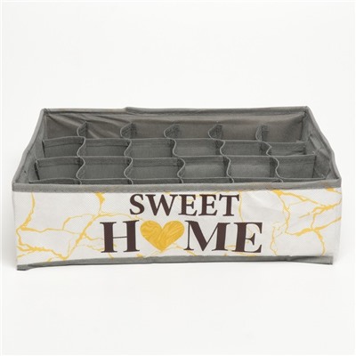 Органайзер для хранения белья, кофр 24 ячейки Sweet home, 35×30×10 см