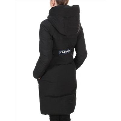 20-901 BLACK Пальто зимнее женское HAPPYSNOW (150 гр. холлофайбера)