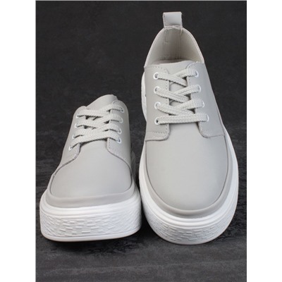 05-PDF88-2 GRAY Кроссовки женские (натуральная кожа)