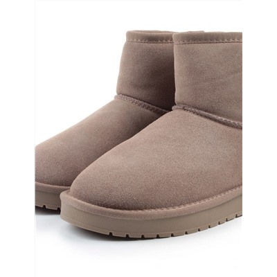 04-PF5854-4 GRAY/BEIGE Угги женские (натуральная замша, 100% шерсть)