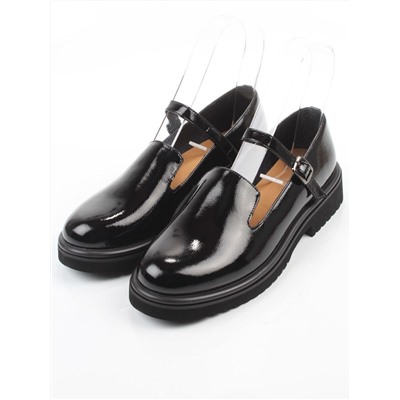 06-DLG05-2 BLACK Туфли женские (натуральная кожа)