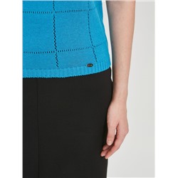 Блуза вязаная голубого цвета