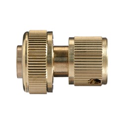 Коннектор с аквастопом, 3/4" (19 мм), быстросъёмное соединение, латунь, Greengo