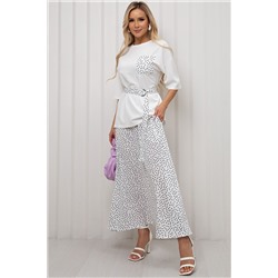 Костюм с длинной юбкой в горошек Дарьяна №7