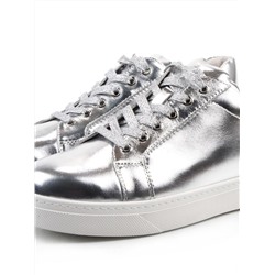 03-C1-1C GREY/SILVER Полуботинки спортивные женские (натуральная кожа)