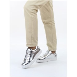 03-C1-1C GREY/SILVER Полуботинки спортивные женские (натуральная кожа)