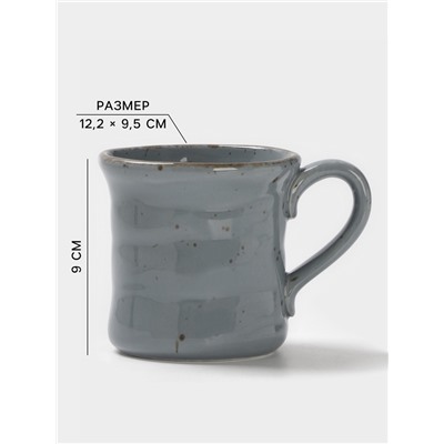 Кружка Magistro Alpine Frost, 350 мл, фарфор, голубовато-серый