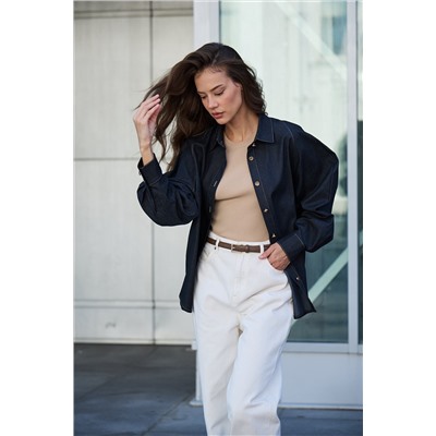 Рубашка джинсовая оверсайз