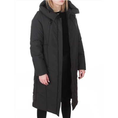 M-9098 DK. GREEN Пальто зимнее женское (верблюжья шерсть, 120 гр. холлофайбер)