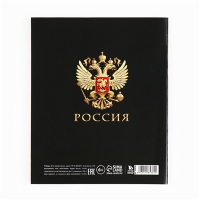 Тетрадь предметная А5, 36 л на скрепке «Россия. Физика»